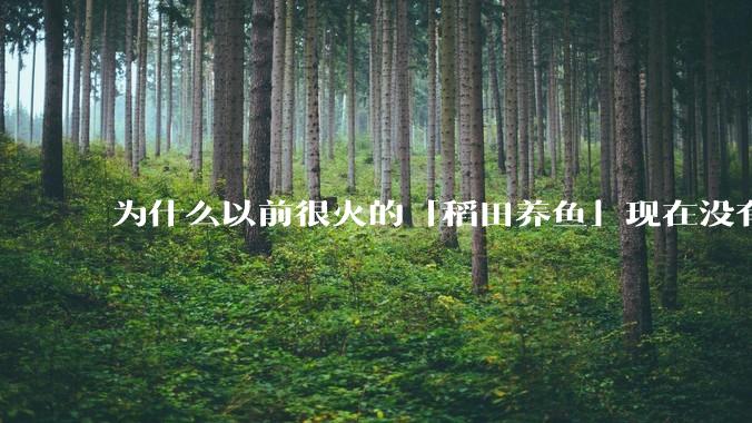 为什么以前很火的「稻田养鱼」现在没有农民愿意干了?